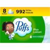 imagePuffs Plus Lotion Facial Tissues 8 Family Boxes 124 Facial Tissues per Box Allergies and Colds124 Count Pack of 8