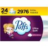 imagePuffs Ultra Soft NonLotion Facial Tissue 8 Family Boxes 124 Facial Tissues per Box124 Count Pack of 24