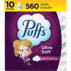 imagePuffs Ultra Soft NonLotion Tissues 10 Cubes 56 Tissues Per Box56 Count Pack of 10