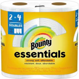imageBounty Essentials Full Sheet Paper Towels 24 Large Rolls  30 Regular Rolls 12 Count Pack of 2White