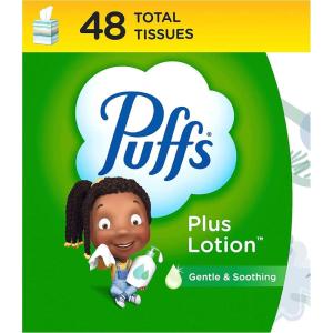 imagePuffs Plus Lotion Facial Tissues 10 Cubes 56 Tissues Per Box48 Count Pack of 1