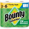 image:imageBounty Paper Towels Quick Size White 2 Family Triple Rolls  6 Regular Rolls