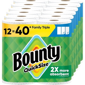 image:imageBounty Paper Towels Quick Size White 6 Family Triple Rolls  20 Regular Rolls12 Rolls 141 Sheets