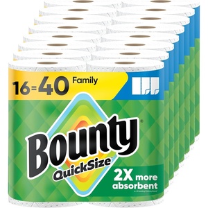image:imageBounty Paper Towels Quick Size White 6 Family Triple Rolls  20 Regular Rolls16 Rolls 107 Sheets