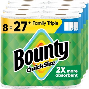 image:imageBounty Paper Towels Quick Size White 6 Family Triple Rolls  20 Regular Rolls8 Rolls 141 Sheets