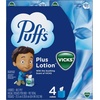 image:imagePuffs Plus Lotion with Vicks Facial Tissues 4 Cubes 48 Tissues per Box 192 Tissues Packaging May Vary48 Count Pack of 4