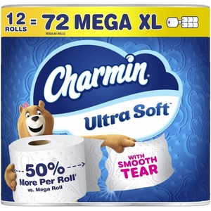 image:imageCharmin Ultra Soft Toilet Paper 12 Mega Rolls  24 Regular Rolls 2ply Bath Tissue12 Rolls 312 Sheets