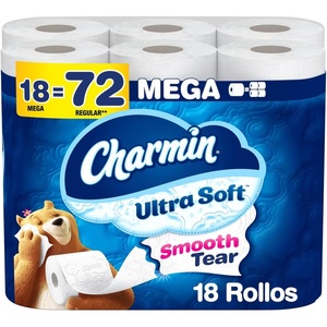 image:imageCharmin Ultra Soft Toilet Paper 12 Mega Rolls  24 Regular Rolls 2ply Bath Tissue18 pack bath tissue