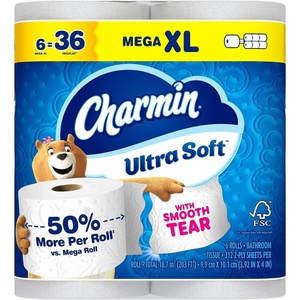 image:imageCharmin Ultra Soft Toilet Paper 12 Mega Rolls  24 Regular Rolls 2ply Bath Tissue2016 sheet Pack of 1