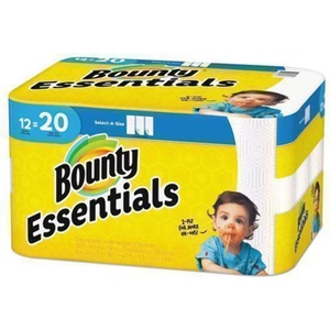 image:imageBounty Essentials SelectASize Paper Towels 6 Double Rolls White 108 Sheets Per Roll12 Rolls 104 Sheets per Roll