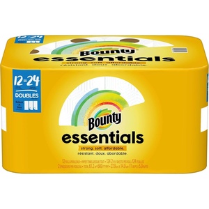 image:imageBounty Essentials SelectASize Paper Towels 6 Double Rolls White 108 Sheets Per Roll12 Rolls