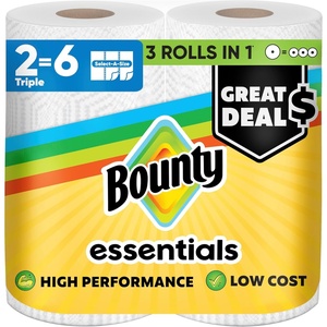 image:imageBounty Essentials SelectASize Paper Towels 6 Double Rolls White 108 Sheets Per Roll2 Rolls  162 Sheets