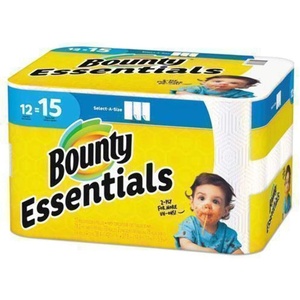 image:imageBounty Essentials SelectASize Paper Towels 6 Double Rolls White 108 Sheets Per Roll78 Count Pack of 12